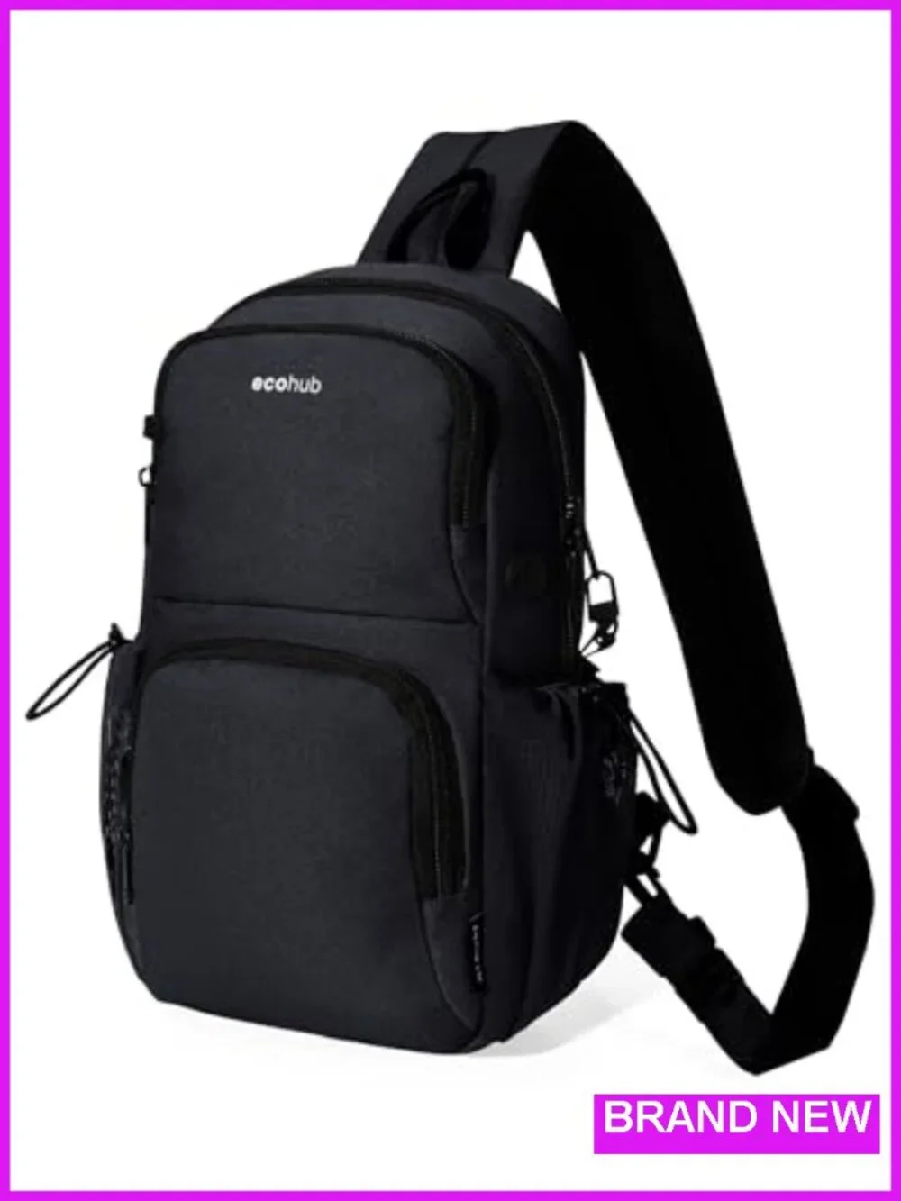 Anti-Theft RFID Blocking Sling Backpack Water-Resistant Crossbody Daypack with